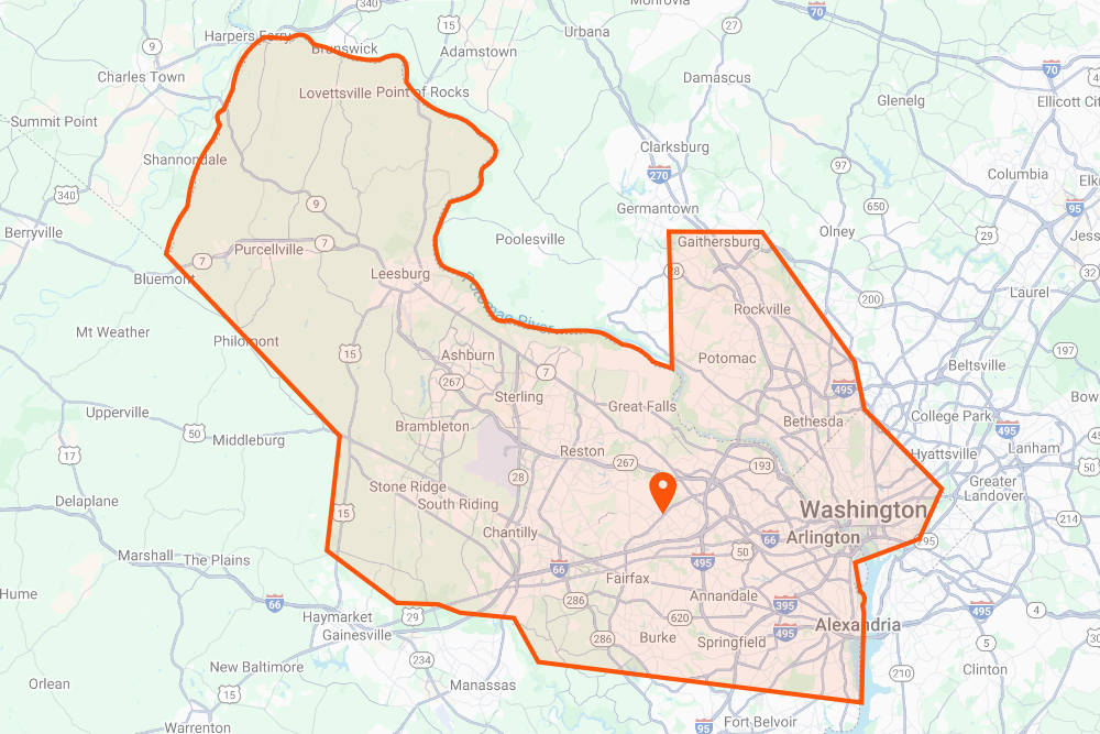 DeHenzel Training Service Area Map Vienna